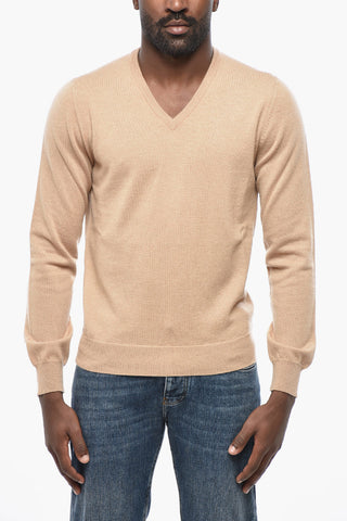 Maglia in Puro Cashmere con Collo a V