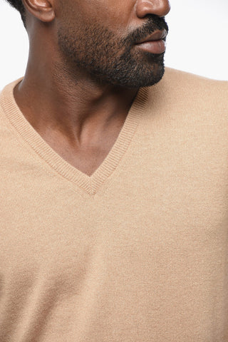 Maglia in Puro Cashmere con Collo a V