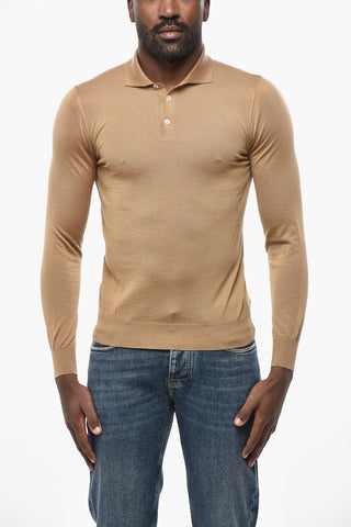 Cashmere Polo-Collar Sweater