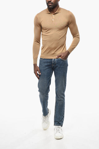 Cashmere Polo-Collar Sweater