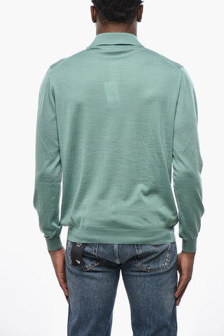 Pure Cashmere Polo Collar Sweater