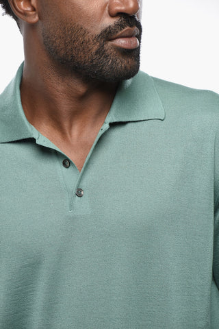 Pure Cashmere Polo Collar Sweater