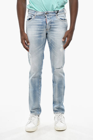 Jeans SLIM in Denim Stretch Effetto Vintage 15cm