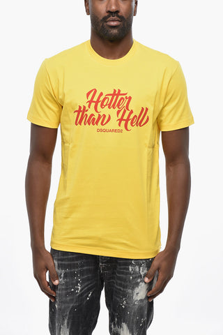 T-Shirt mit Rundhalsausschnitt HOTTER THAN HELL mit Aufdruck