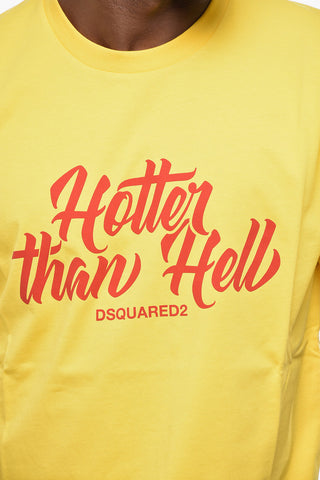 T-Shirt mit Rundhalsausschnitt HOTTER THAN HELL mit Aufdruck