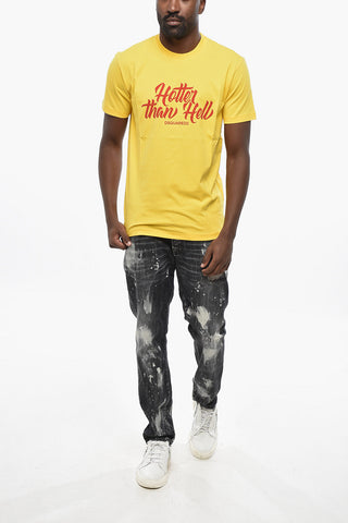T-Shirt mit Rundhalsausschnitt HOTTER THAN HELL mit Aufdruck