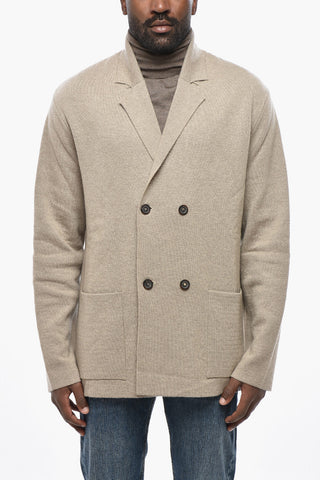 Cardigan Doppiopetto in Lana e Cashmere
