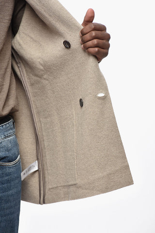 Cardigan Doppiopetto in Lana e Cashmere