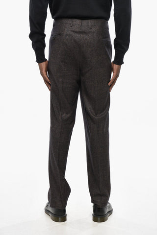 Pied-de-Poule Virgin Wool-Blend Trousers