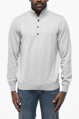Cashmere Polo-Collar Sweater