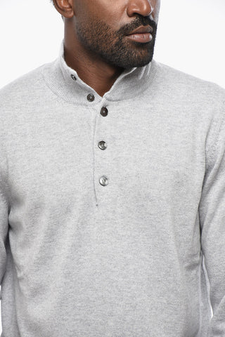 Cashmere Polo-Collar Sweater