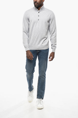 Cashmere Polo-Collar Sweater
