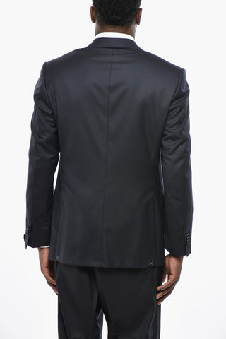 Virgin Wool Two-Button Blazer LEADER with Flap Pockets