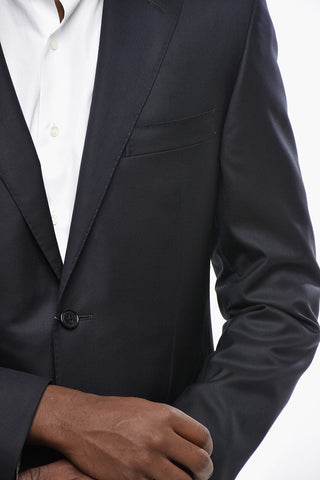 Virgin Wool Two-Button Blazer LEADER with Flap Pockets