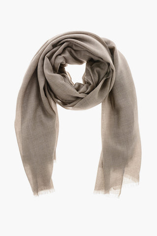 Cashmere and Silk  Scarf with Fringes