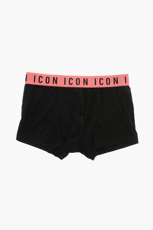 ICON Boxer in Cotone Stretch con Banda Elastica a Contrasto