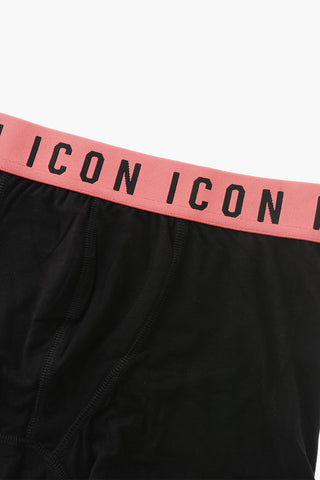 ICON Boxer in Cotone Stretch con Banda Elastica a Contrasto