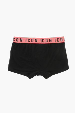 ICON Boxer in Cotone Stretch con Banda Elastica a Contrasto