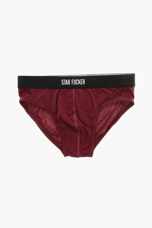 Solid-Color Briefs STAR FUCKER with Contrast Elastic Band