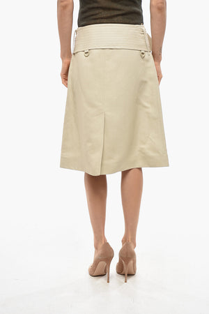 Midi Wrap Skirt with Maxi Belt