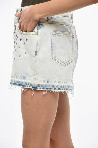 Denim Miniskirt with Studs
