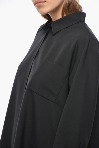 Wollhemd mit aufgesetzter Tasche