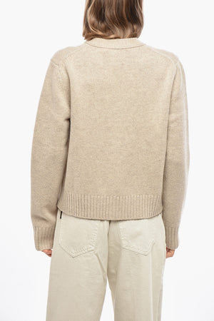 Wool Cardigan with Silver-Effect Buttons