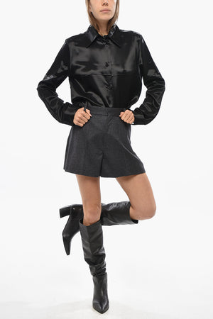 Shorts in Cashmere con Pince Frontale