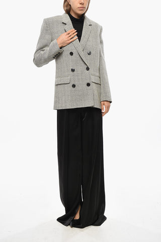 Double-breasted MADINE Blazer with District Check Motif
