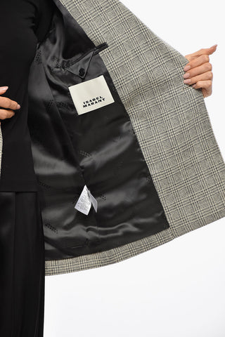 Double-breasted MADINE Blazer with District Check Motif