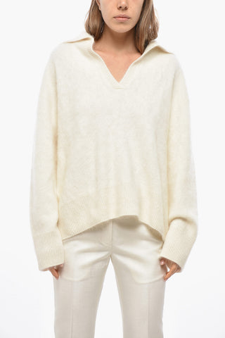 Maglia in Cashmere con Collo a Polo