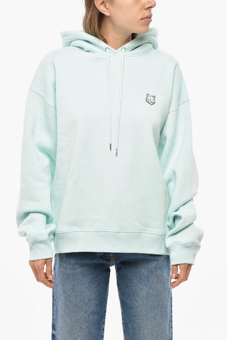 Cotton Fleece Hoodie with Embroidery