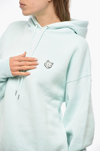 Cotton Fleece Hoodie with Embroidery