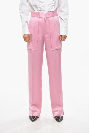 Hose ADRIANA aus Satin mit Maxi-Taschen