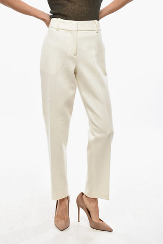 Pantaloni Chino in Panno di Lana