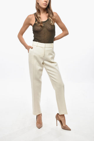 Pantaloni Chino in Panno di Lana