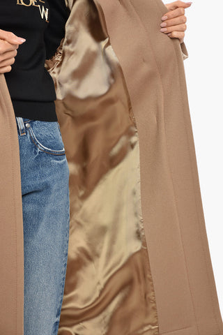 Hooded Wool Coat with Frogs