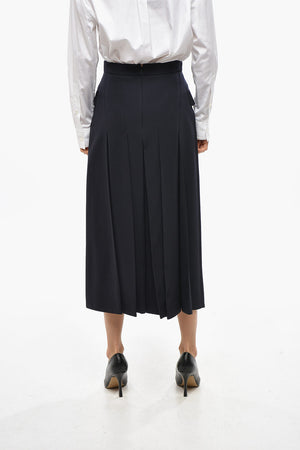 Gonna in Misto Lana con Design Doppiopetto