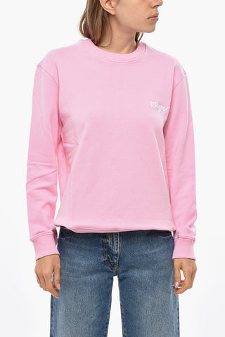 Brushed Cotton Sweatshirt with Embroidered Logo
