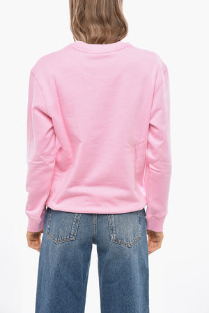 Brushed Cotton Sweatshirt with Embroidered Logo