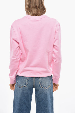 Brushed Cotton Sweatshirt with Embroidered Logo