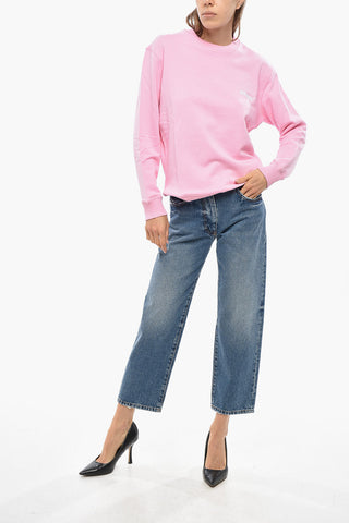 Brushed Cotton Sweatshirt with Embroidered Logo