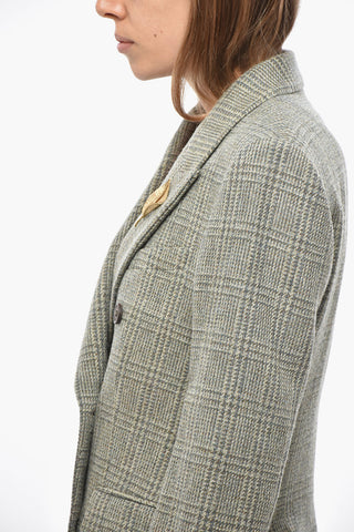 Blazer Doppiopetto DIVA in Tweed di Lana District Check