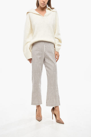 Gestreifte High-Waist-Hose