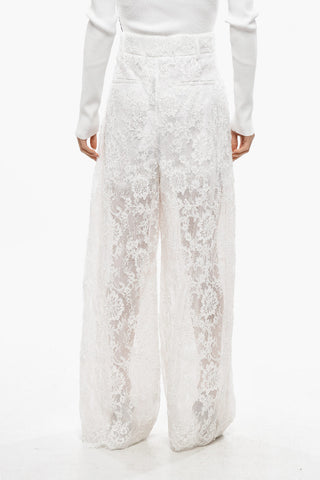 Pantaloni Oversized in Pizzo con Passanti