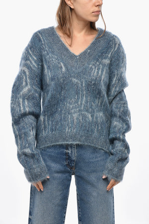 Oversize V-Ausschnitt Pullover