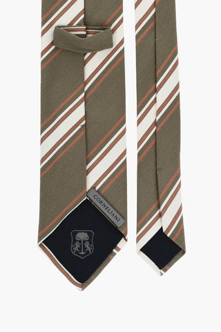 Baumwoll- und Seidenkrawatte mit Regimentalstreifen