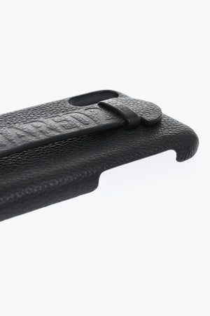 Pebbled Eco-Leather Case with Strap for iPhone X
