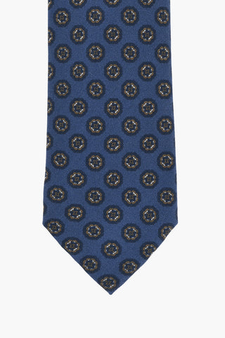Silk Tie with Contrasting Motifs