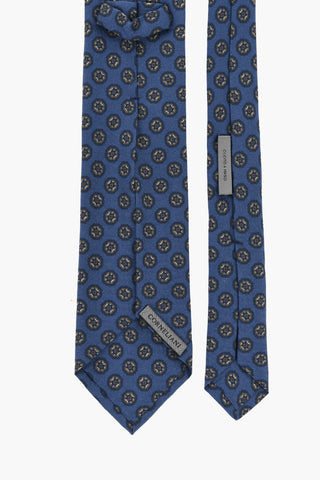 Silk Tie with Contrasting Motifs